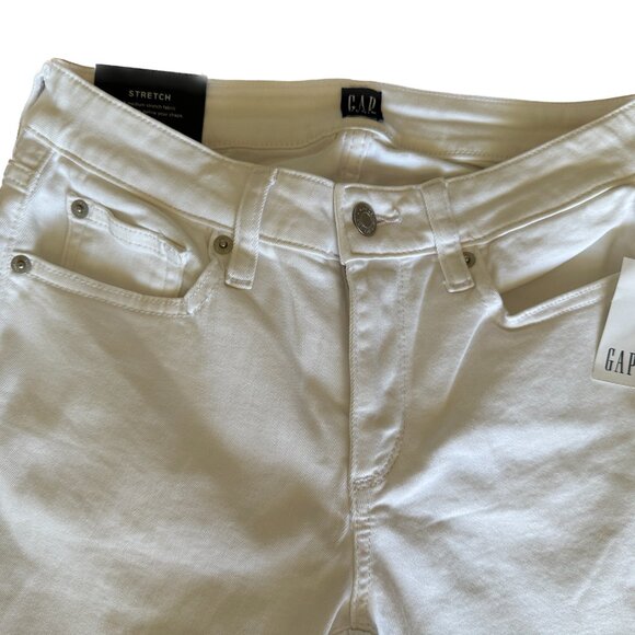 NWT GAP Curvy True Skinny Stretch Ankle Jeans in Optic White 27 Petite - Picture 6 of 11